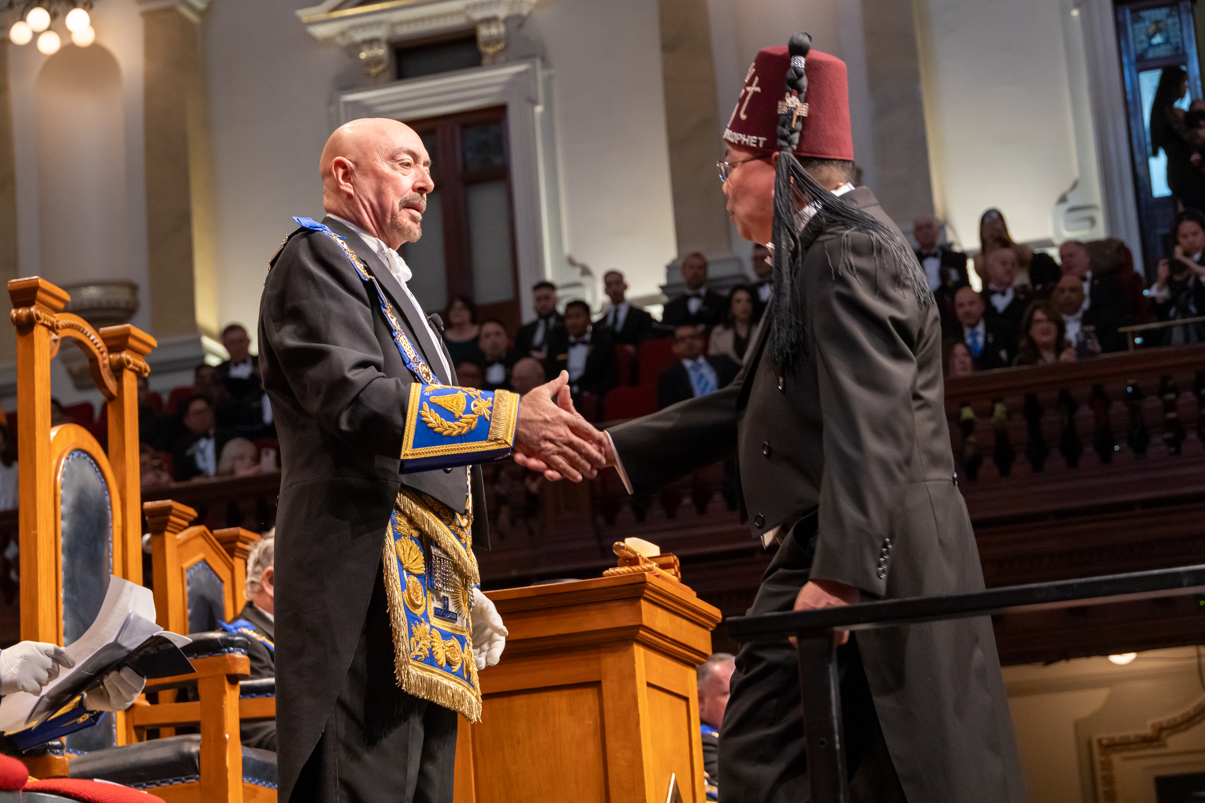 Lodge meeting with brethren